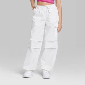 Women's Low-Rise Parachute Cargo Pants - Wild Fable™